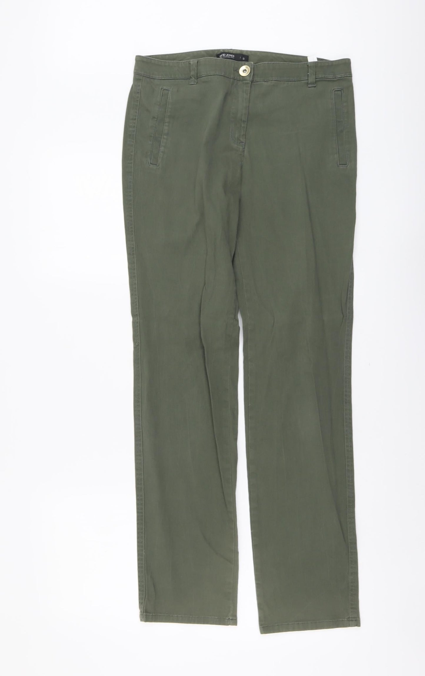David Jones Womens Green Cotton Skinny Jeans Size 10 L31 in Regular Button