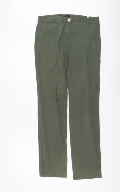 David Jones Womens Green Cotton Skinny Jeans Size 10 L31 in Regular Button