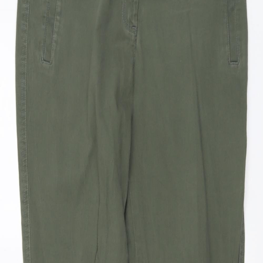 David Jones Womens Green Cotton Skinny Jeans Size 10 L31 in Regular Button