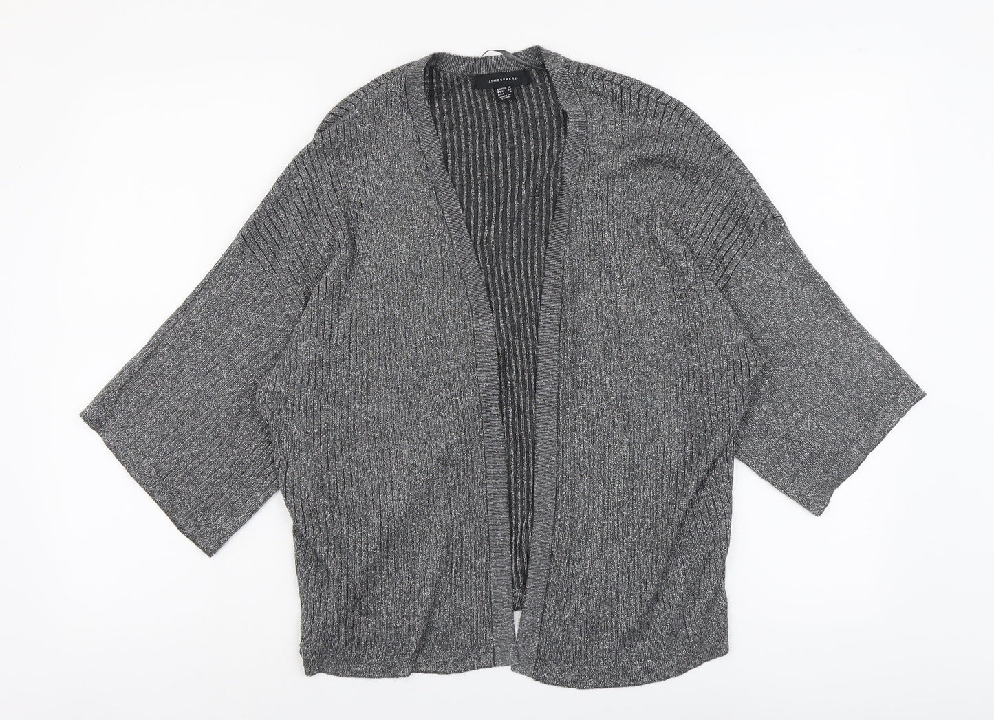 Atmosphere Womens Silver V-Neck Viscose Cardigan Jumper Size 10