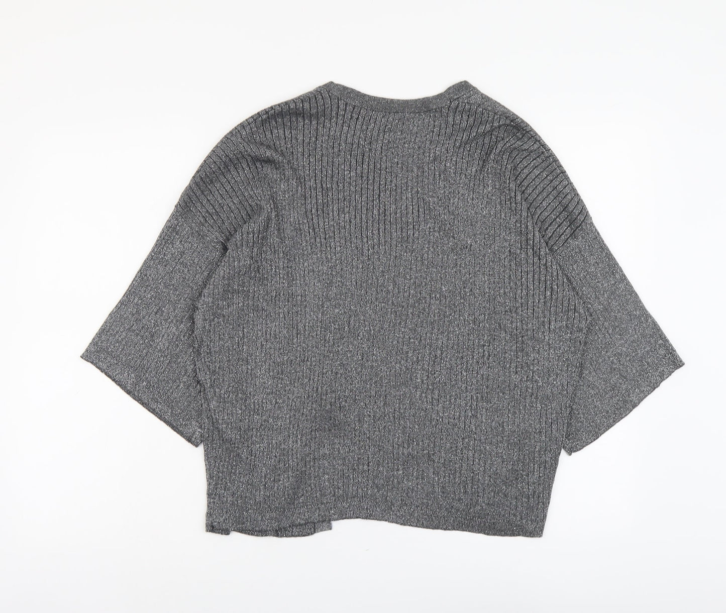 Atmosphere Womens Silver V-Neck Viscose Cardigan Jumper Size 10