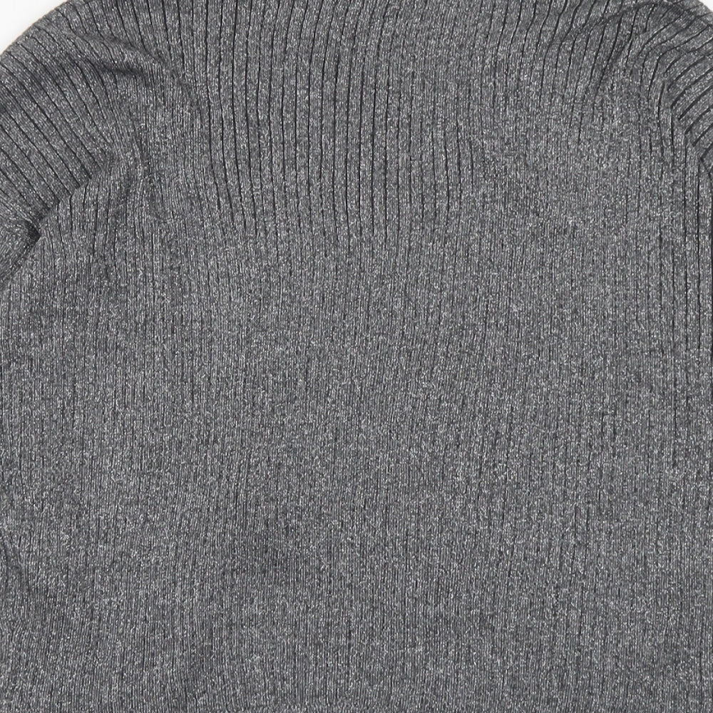 Atmosphere Womens Silver V-Neck Viscose Cardigan Jumper Size 10