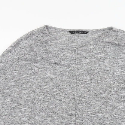 Dunnes Stores Womens Grey V-Neck Polyester Pullover Jumper Size 16