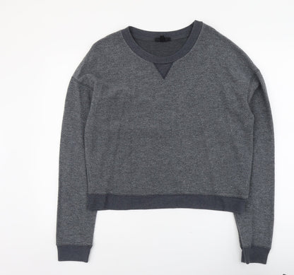 Topshop Womens Grey Cotton Pullover Sweatshirt Size 10 Pullover