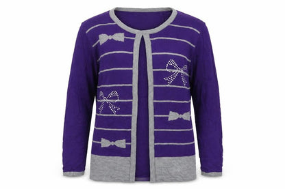 Womens UK Size M Fay Louise Purple Cardigan Jumper