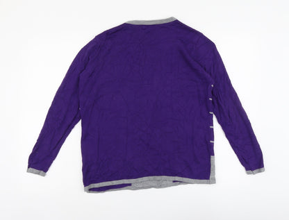 Womens UK Size M Fay Louise Purple Cardigan Jumper