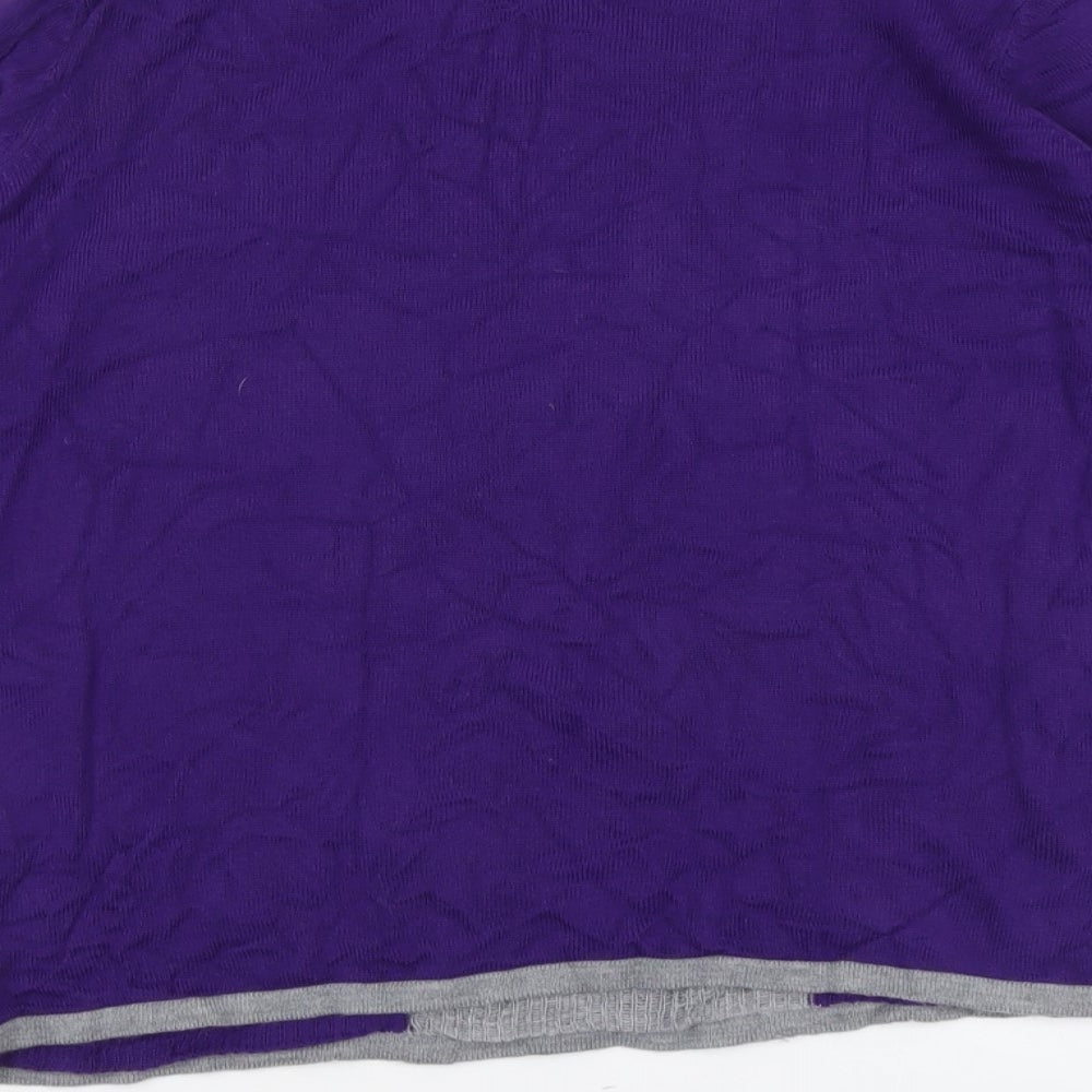 Womens UK Size M Fay Louise Purple Cardigan Jumper