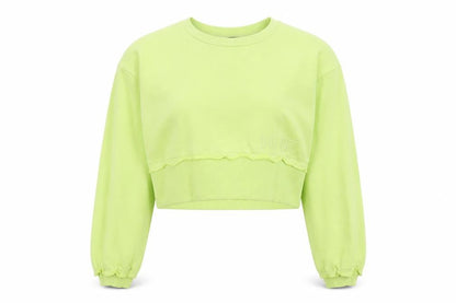 Primark Womens Green Cotton Pullover Sweatshirt Size 2XS Pullover