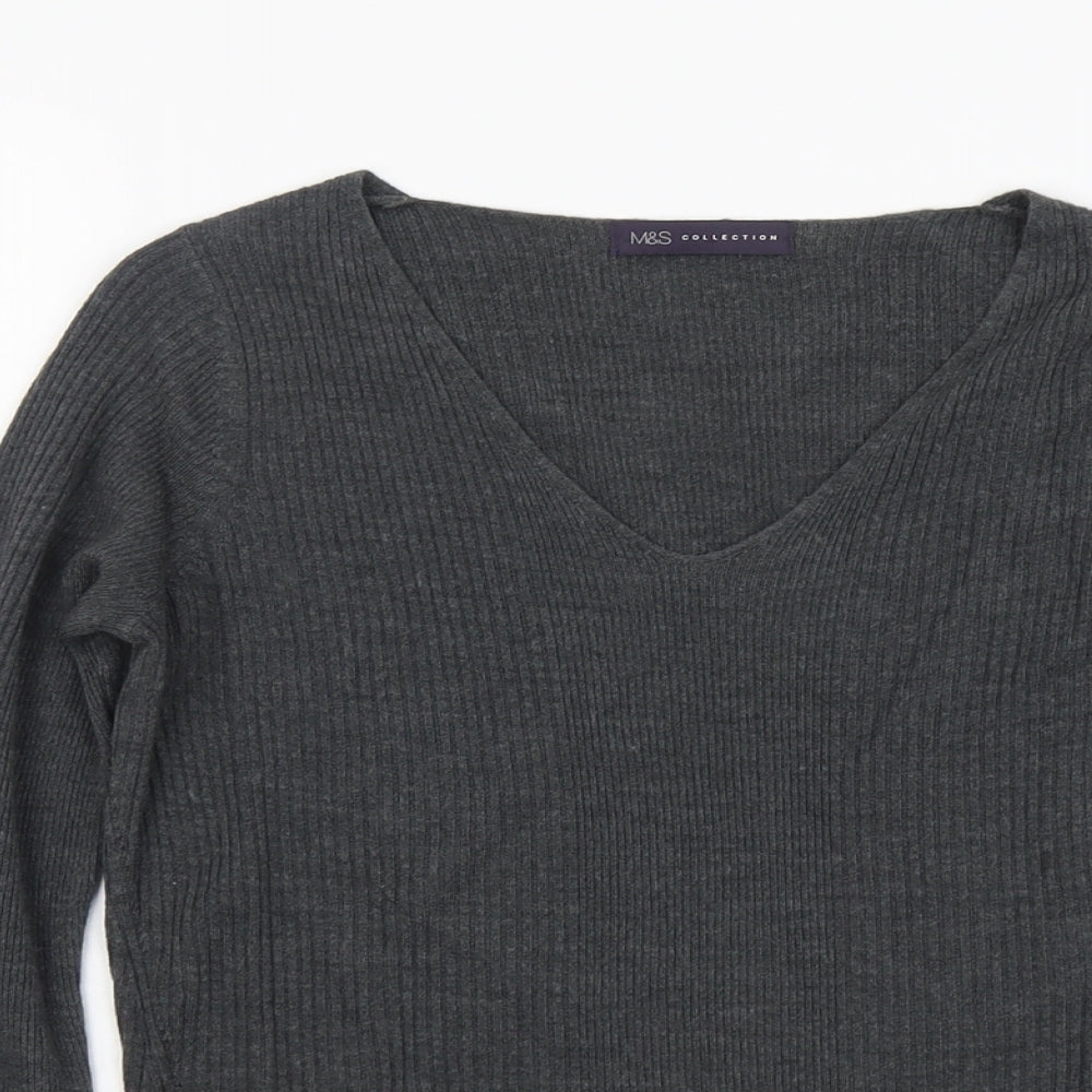 Womens UK Size 8 Marks and Spencer Grey Pullover Jumper