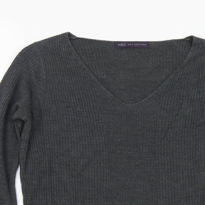 Womens UK Size 8 Marks and Spencer Grey Pullover Jumper