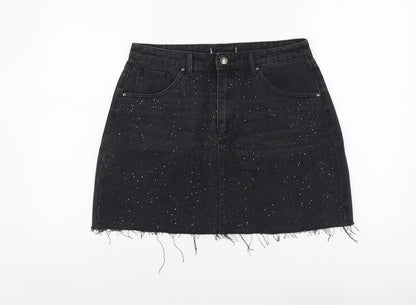 Womens UK Size 32 in Preworn Mini Denim Skirt