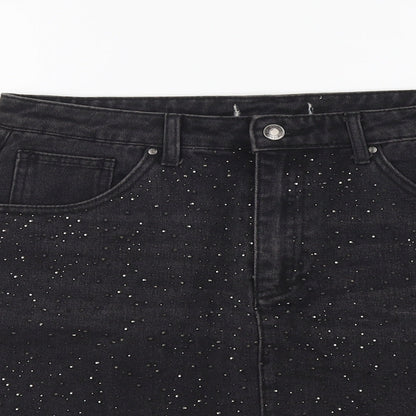 Womens UK Size 32 in Preworn Mini Denim Skirt
