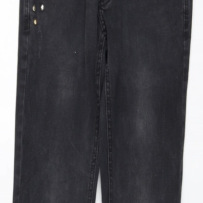 Annule Womens Grey Cotton Skinny Jeans Size 28 in L31 in Regular Button