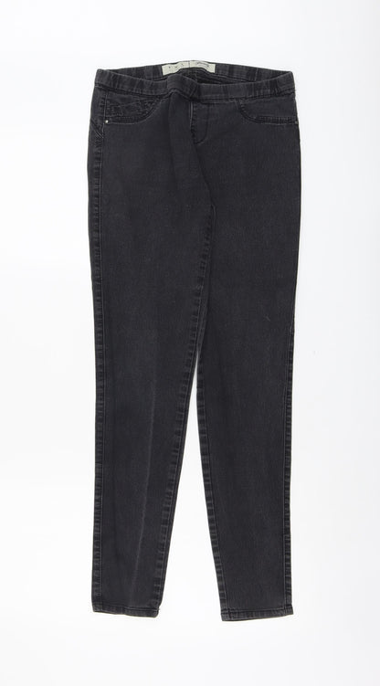 Denim & Co. Womens Grey Cotton Jegging Jeans Size 8 L29 in Regular