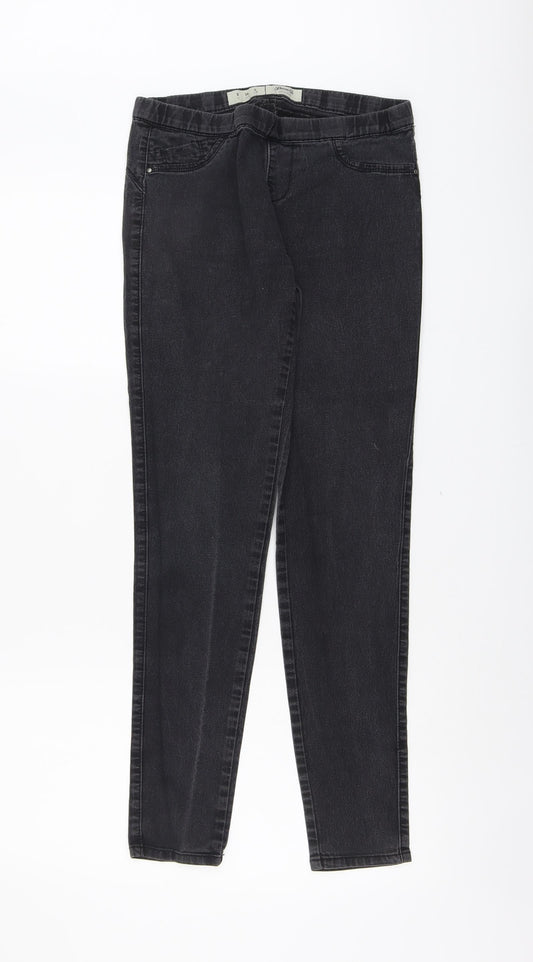 Denim & Co. Womens Grey Cotton Jegging Jeans Size 8 L29 in Regular