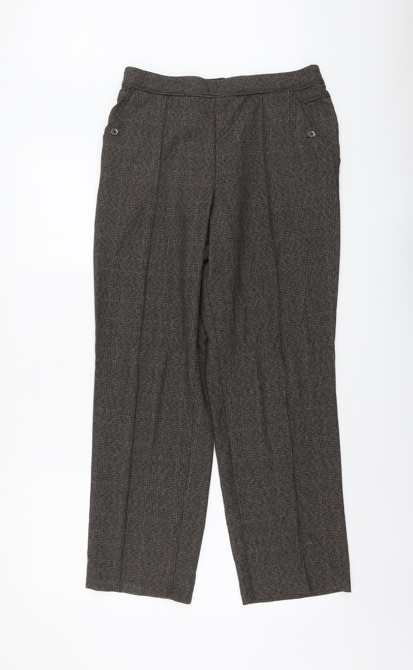 Womens UK Size 12 Marks and Spencer Regular Fit  Brown Trousers