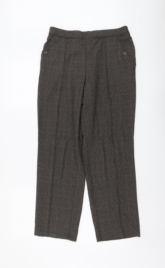 Womens UK Size 12 Marks and Spencer Regular Fit  Brown Trousers