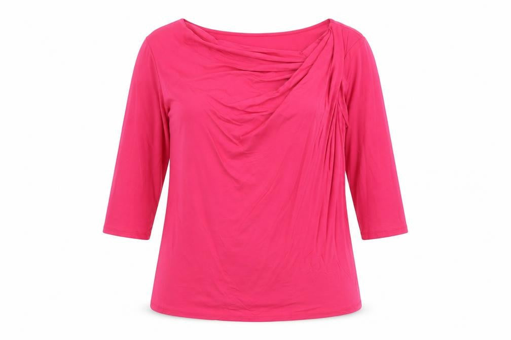 Womens UK Size M Linea Pink Basic T-Shirt