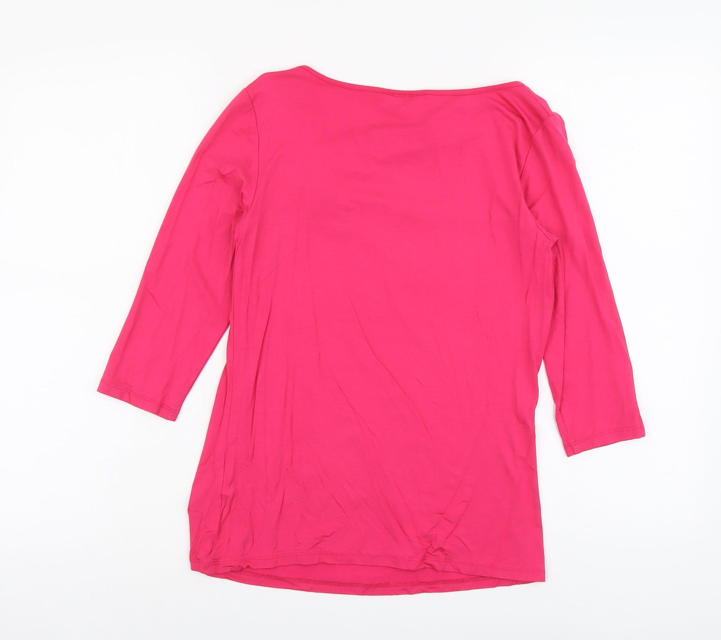 Womens UK Size M Linea Pink Basic T-Shirt