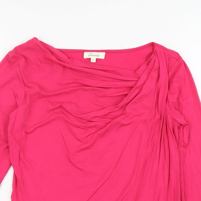 Womens UK Size M Linea Pink Basic T-Shirt