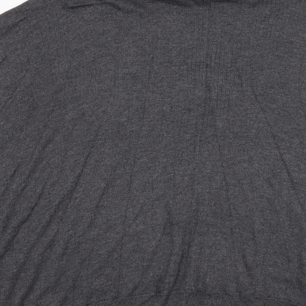 TU Womens Grey Roll Neck Polyamide Vest Jumper Size 10