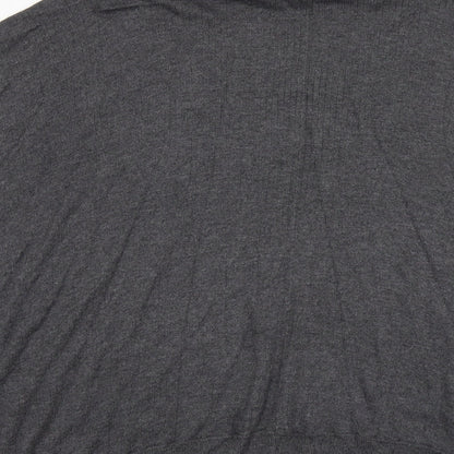 TU Womens Grey Roll Neck Polyamide Vest Jumper Size 10