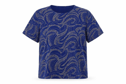 Womens UK Size L Bonmarché Blue Basic T-Shirt