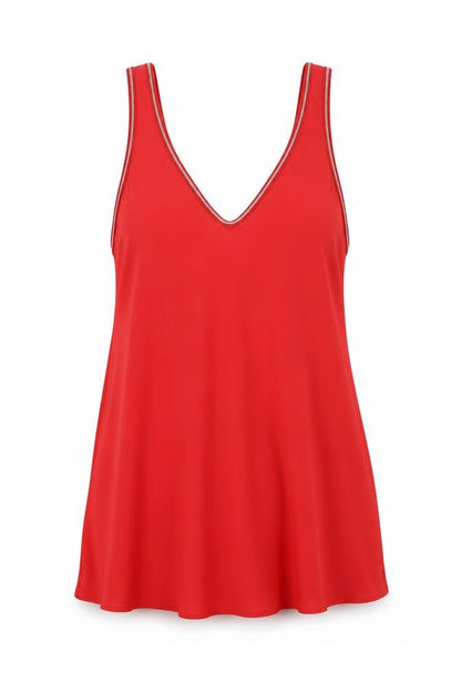 Womens UK Size 8 Marks and Spencer Red Basic Tank