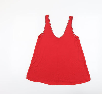 Womens UK Size 8 Marks and Spencer Red Basic Tank