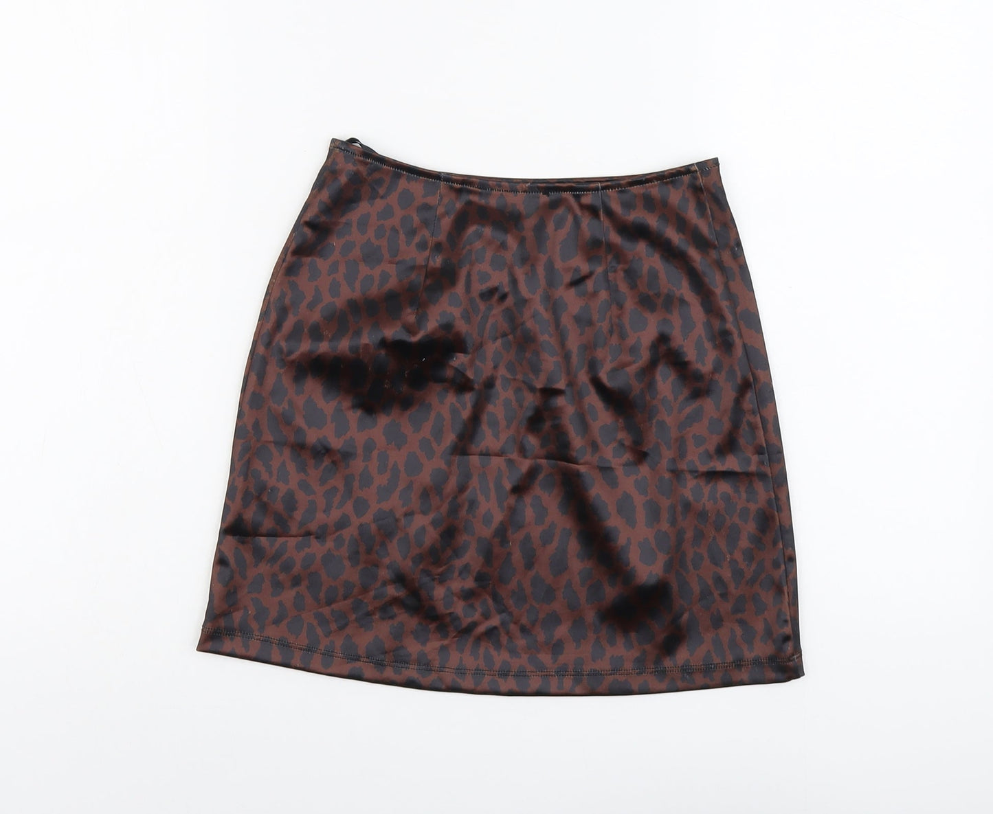 Motel Womens Brown Animal Print Polyester Mini Skirt Size XS - Leopard Pattern