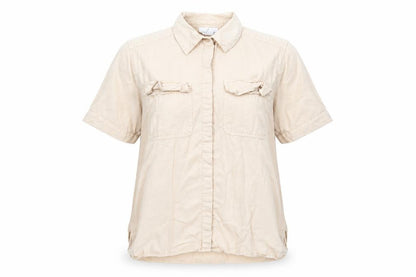 Womens UK Size 8 Topshop Beige Basic Button-Up