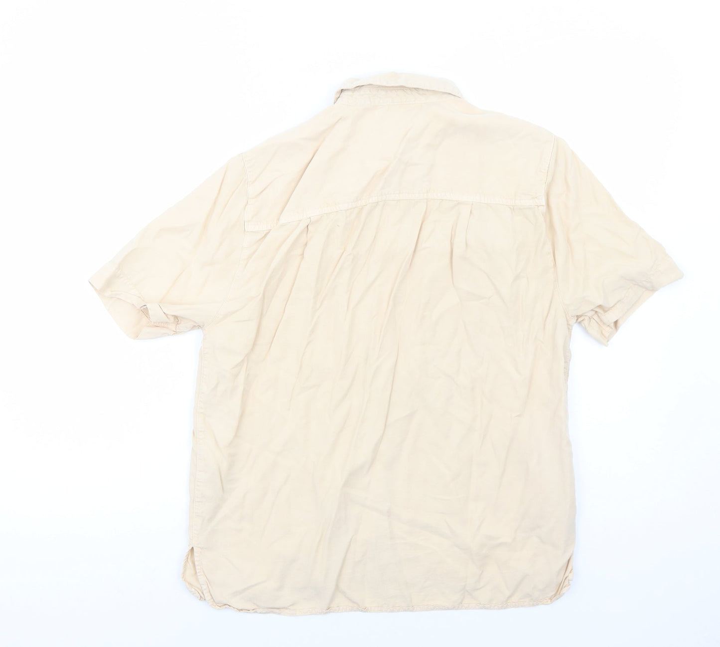 Womens UK Size 8 Topshop Beige Basic Button-Up