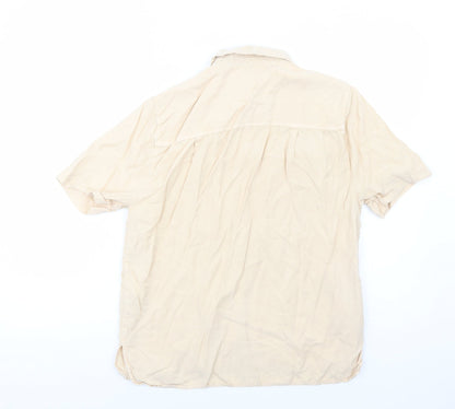 Womens UK Size 8 Topshop Beige Basic Button-Up