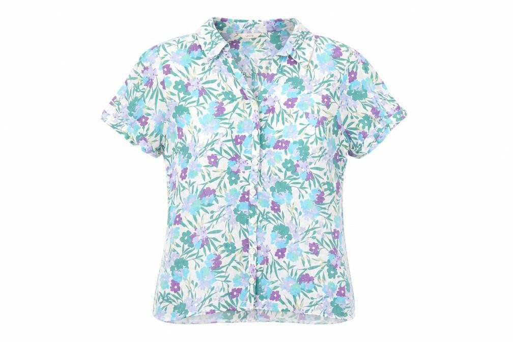 Womens UK Size M Marks and Spencer Green Basic Button-Up