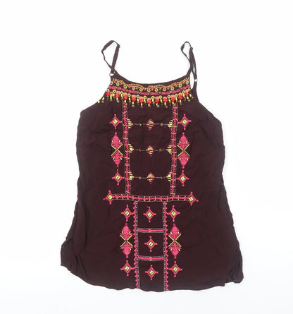 Womens UK Size 10 Monsoon Brown Camisole Tank
