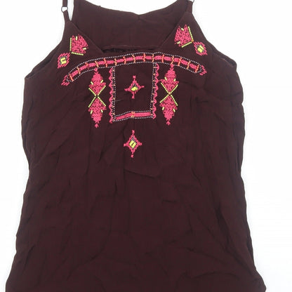 Womens UK Size 10 Monsoon Brown Camisole Tank