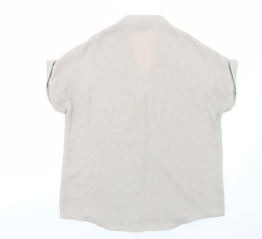 Womens UK Size 8 New Look Brown Basic Blouse