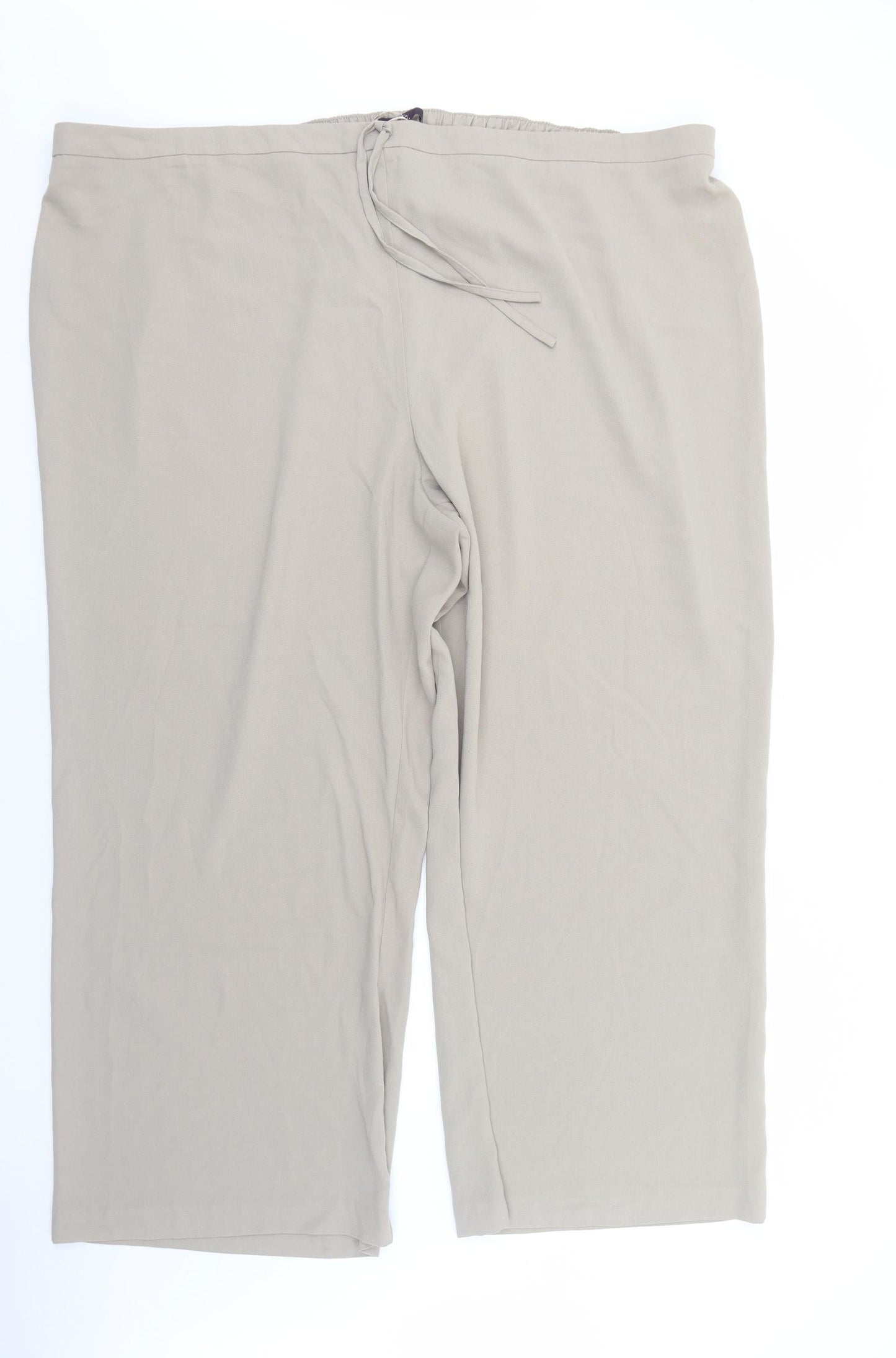 E-vie Womens Beige Polyester Cropped Trousers Size 32 Regular