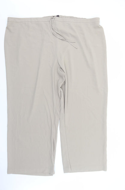 E-vie Womens Beige Polyester Cropped Trousers Size 32 Regular