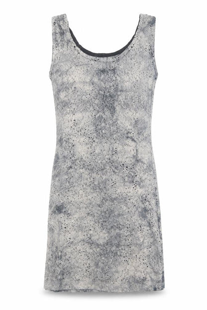 Cotton Point Womens Grey Cotton Tank Dress Size L Scoop Neck Pullover