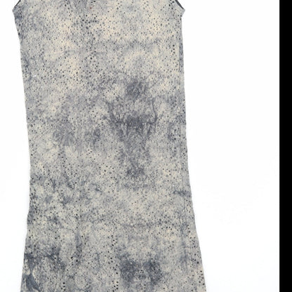 Cotton Point Womens Grey Cotton Tank Dress Size L Scoop Neck Pullover