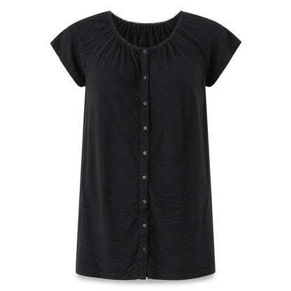 Seraphine Womens Black Viscose A-Line Size S Scoop Neck Pullover