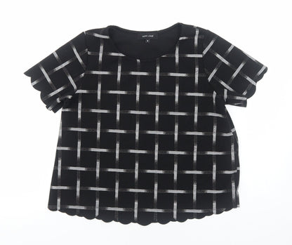 Womens UK Size 6 New Look Black Basic T-Shirt