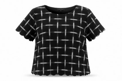 Womens UK Size 6 New Look Black Basic T-Shirt