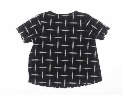 Womens UK Size 6 New Look Black Basic T-Shirt