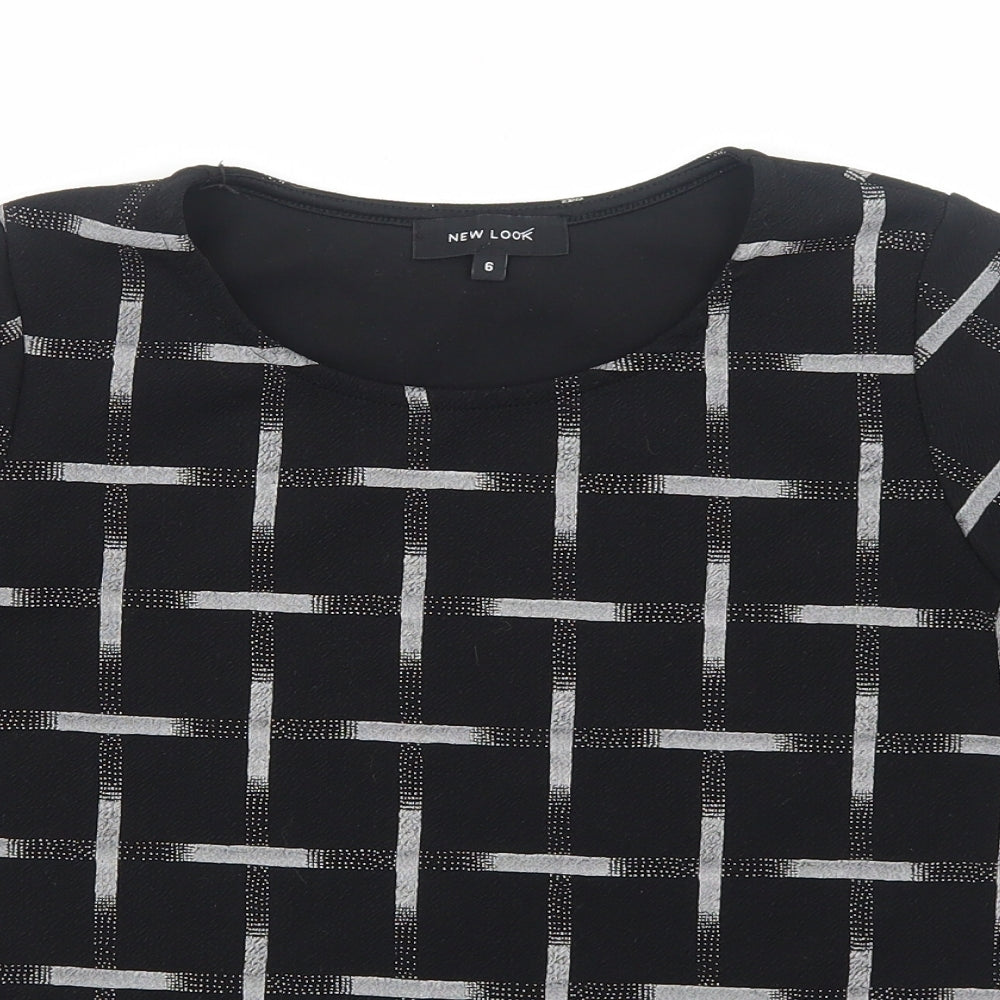 Womens UK Size 6 New Look Black Basic T-Shirt