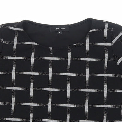 Womens UK Size 6 New Look Black Basic T-Shirt
