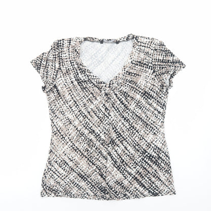 Womens UK Size 12 Bonmarché Brown Basic T-Shirt