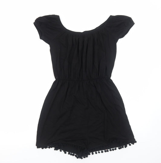 Womens UK Size 8 ASOS One-Piece Black Playsuit