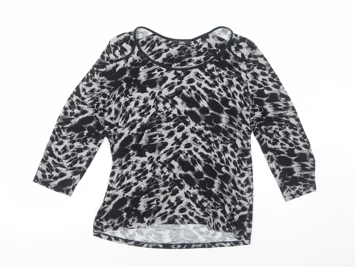 Womens UK Size 12 Marks and Spencer Grey Basic T-Shirt